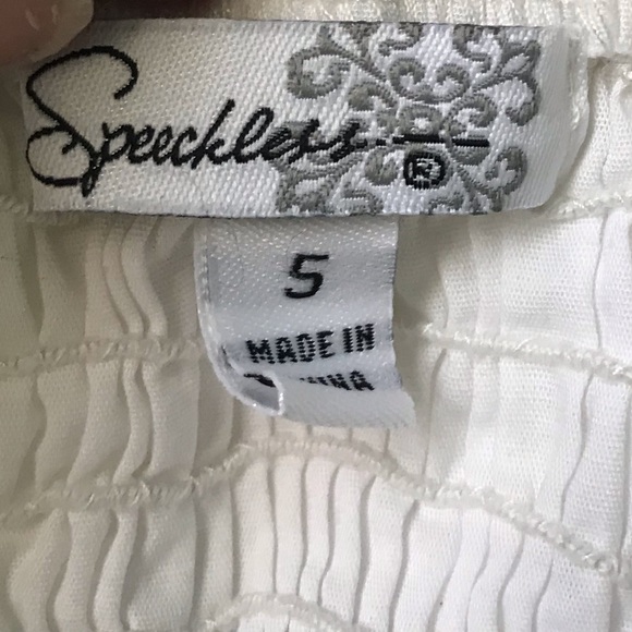 Speechless Navy/White Eyelet Lace Strapless Dress - Picture 5 of 8